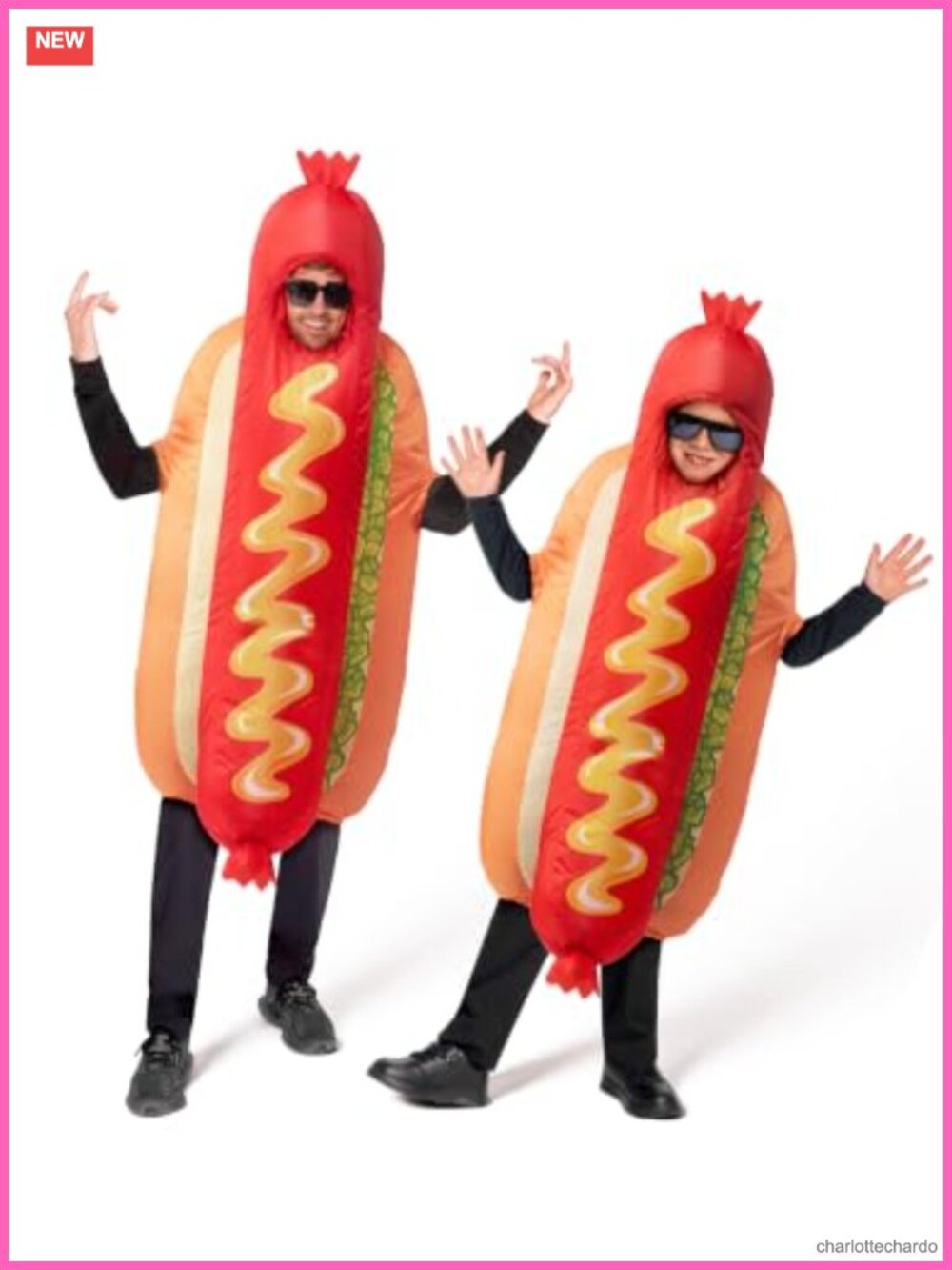 Inflatable Hotdog Costume Blow Up Suit Food Themed Party